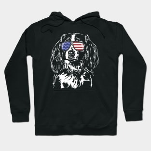 Proud Nederlandse Kooikerhondje American Flag patriotic dog Hoodie